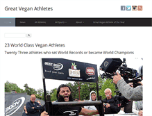 Tablet Screenshot of greatveganathletes.com